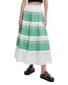 Maje Jolipana Embroidered Maxi Skirt