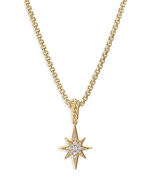 David Yurman 18k Yellow Gold North Star Amulet With Diamonds