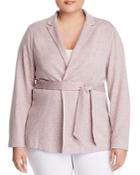 B Collection By Bobeau Curvy Baron Tie-waist Knit Jacket