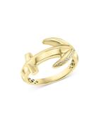 Bloomingdale's Men's Diamond Anchor Band In 14k Yellow Gold, 0.05 Ct. T.w. - 100% Exclusive