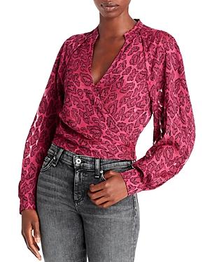 Iro Tuba Crossover Leopard Print Top