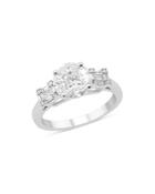 Bloomingdale's Diamond Princess, Marquis, Baguette, & Round Ring In 14k White Gold, 1.0 Ct. T.w. - 100% Exclusive