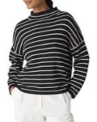 Whistles Striped Funnel-neck Sweater