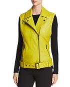 Kenneth Cole Leather Moto Vest