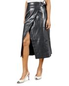 Ted Baker Faux Leather Wrap Skirt
