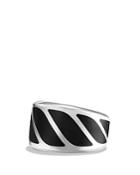 David Yurman Graphic Cable Band Ring With Black Onyx