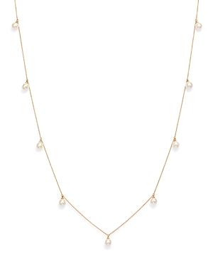 Mateo 14k Yellow Gold Cultured Freshwater Pearl Station Choker Necklace, 18