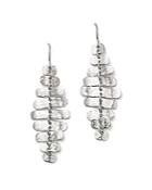 Sterling Silver Hammered Shimmer Drop Earrings - 100% Exclusive