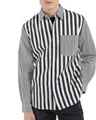 The Kooples Relaxed Fit Long Sleeve Striped Shirt