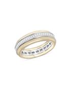 Bloomingdale's Men's Baguette Diamond Band In 14k White & Yellow Gold, 1.0 Ct. T.w. - 100% Exclusive