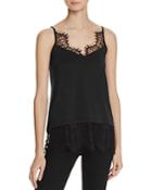 French Connection Swift Drape Lace-trimmed Camisole Top