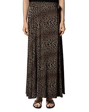 Zadig & Voltaire Johan Leopard Print Maxi Skirt