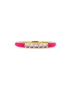 Rachel Reid 14k Yellow Gold & Enamel Pink Opal Ring