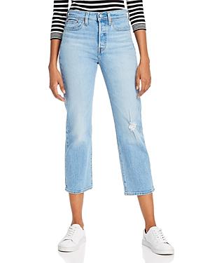 Levi's Wedgie High-rise Straight Crop Jeans In Tango Blue