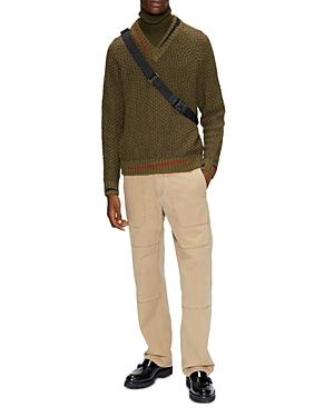 Ted Baker Void Leyden Cotton Blend Paneled Relaxed Straight Fit Utility Pants