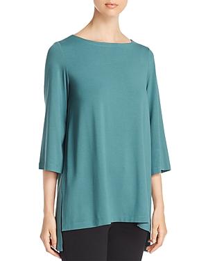 Eileen Fisher Petites Boat Neck High/low Top