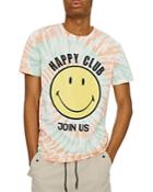Eleven Paris Smiley Graphic Knit Tie Dye Crewneck Tee