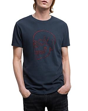 John Varvatos Embroidered Skull Tee