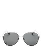 Moncler Women's Polarized Brow Bar Aviator Sunglasses, 57mm