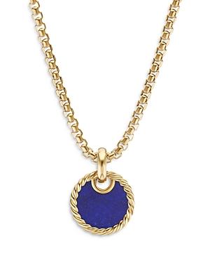 David Yurman 18k Yellow Gold Elements Disc Pendant
