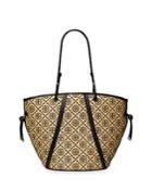 Tory Burch Monogram Raffia Tote