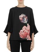 Ted Baker Suuzan Tranquility Bell-sleeve Top