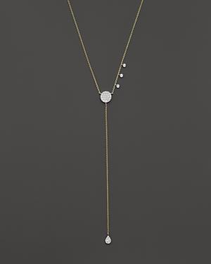 Meira T 14k Yellow Gold Disc & Teardrop Lariat Necklace With Diamonds, 18 - 100% Exclusive