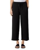 Eileen Fisher Wide Leg French Terry Cropped Pants