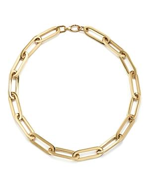 14k Yellow Gold Large Link Necklace, 16