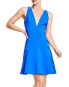 Aidan By Aidan Mattox V-neck Mini Dress