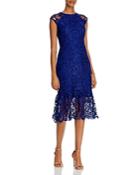 Shoshanna Cally Foral Lace Cap-sleeve Dress