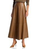 Lafayette 148 New York Sumner Leather Midi Skirt