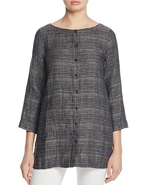Eileen Fisher Petites Woven Button Front Tunic