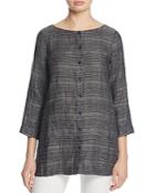 Eileen Fisher Petites Woven Button Front Tunic