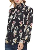 Vince Camuto Smocked Floral-print Top