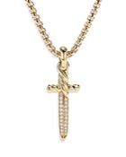 David Yurman 18k Yellow Gold Petrvs Dagger Amulet With Diamonds