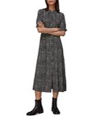 Whistles Peri Spotted Check Shirt Dress