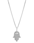 Bloomingdale's Men's Diamond Hamsa Pendant Necklace In 14k White Gold, 0.50 Ct. T.w. - 100% Exclusive