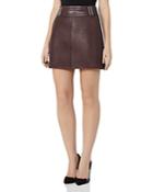 Reiss Vale Leather Mini Skirt