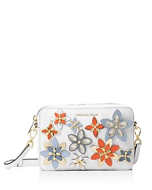 Michael Michael Kors Flower Pouch Medium Multicolor Leather Camera Bag