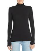 Enza Costa Fitted Turtleneck Top