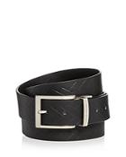 Armani Men's Embossed Reversible Leather Belt