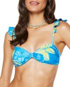 Ramy Brook Zena Printed Ruffle Bikini Top