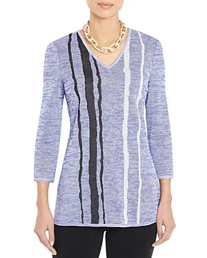 Misook Wavy Striped Knit Tunic