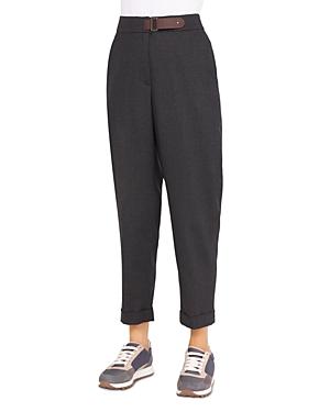Peserico Women's Leather Belt Detail Trousers