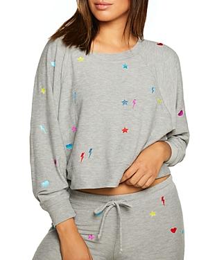 Chaser Printed Cropped Sweatshirt