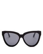 Le Specs Women's Polarized Cat Eye Sunglasses, 57mm