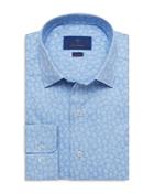 David Donahue Sky Paisley Jacquard Fusion Shirt