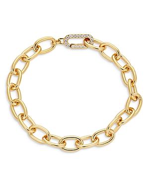 Nadri Gemma Pave Chain Link Bracelet In 18k Gold Plate