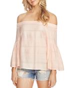 1.state Bell Sleeve Off-the-shoulder Top